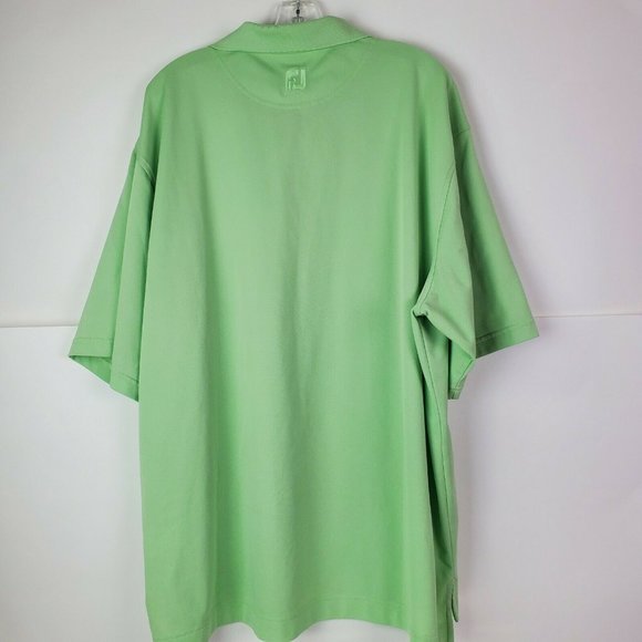 FootJoy FJ Mens Lime Green Polo Golf Shirt XXL - Picture 6 of 7